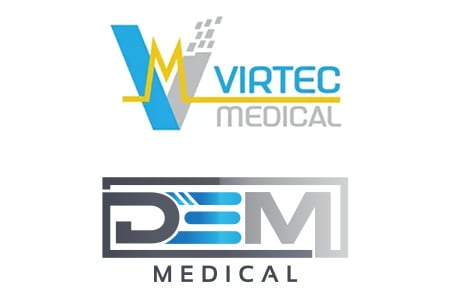 Virtec Medical and DEM Medical logos